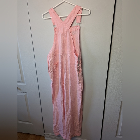 CHADWICK'S Baby Pink Overall Size 6 100% Linen Colorful - Picture 7 of 12